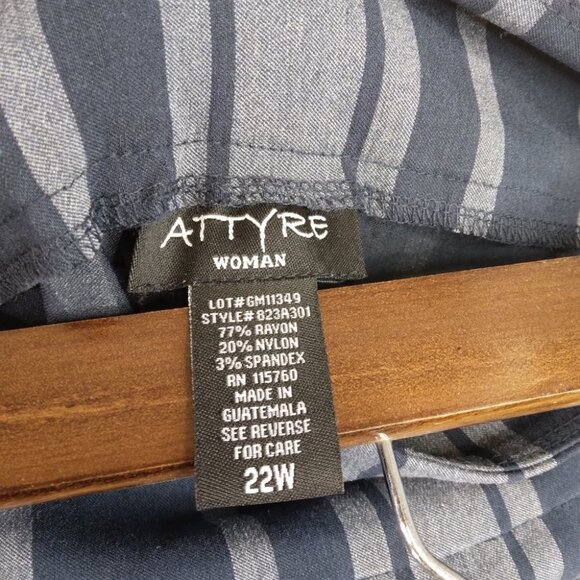 Attyre New York Audrey Pull On Ankle Striped Pants Size 22. NWT - Picture 8 of 8